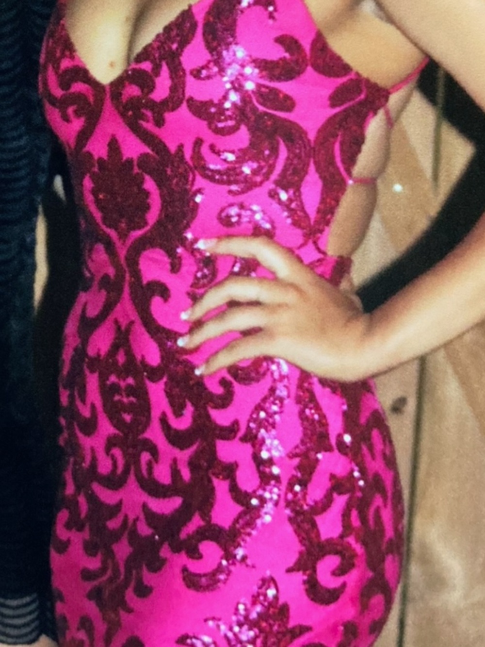 B. Darlin Pink Mini Sequin Dress - Picture 5 of 5